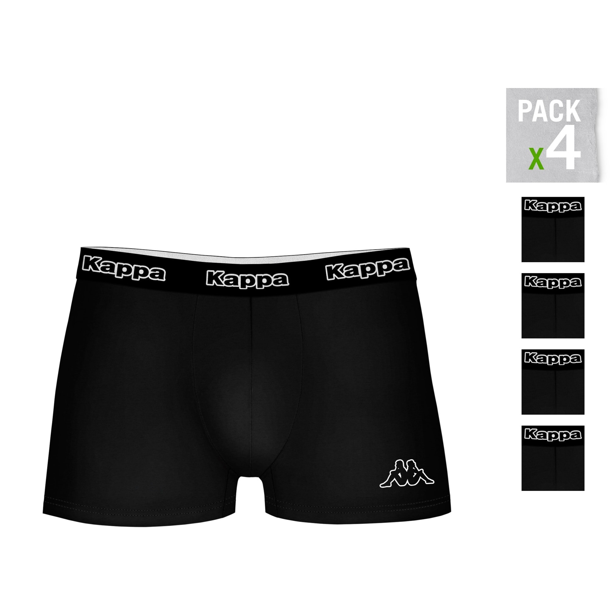 Pack 4 calzoncillos Kappa en color negro para hombre