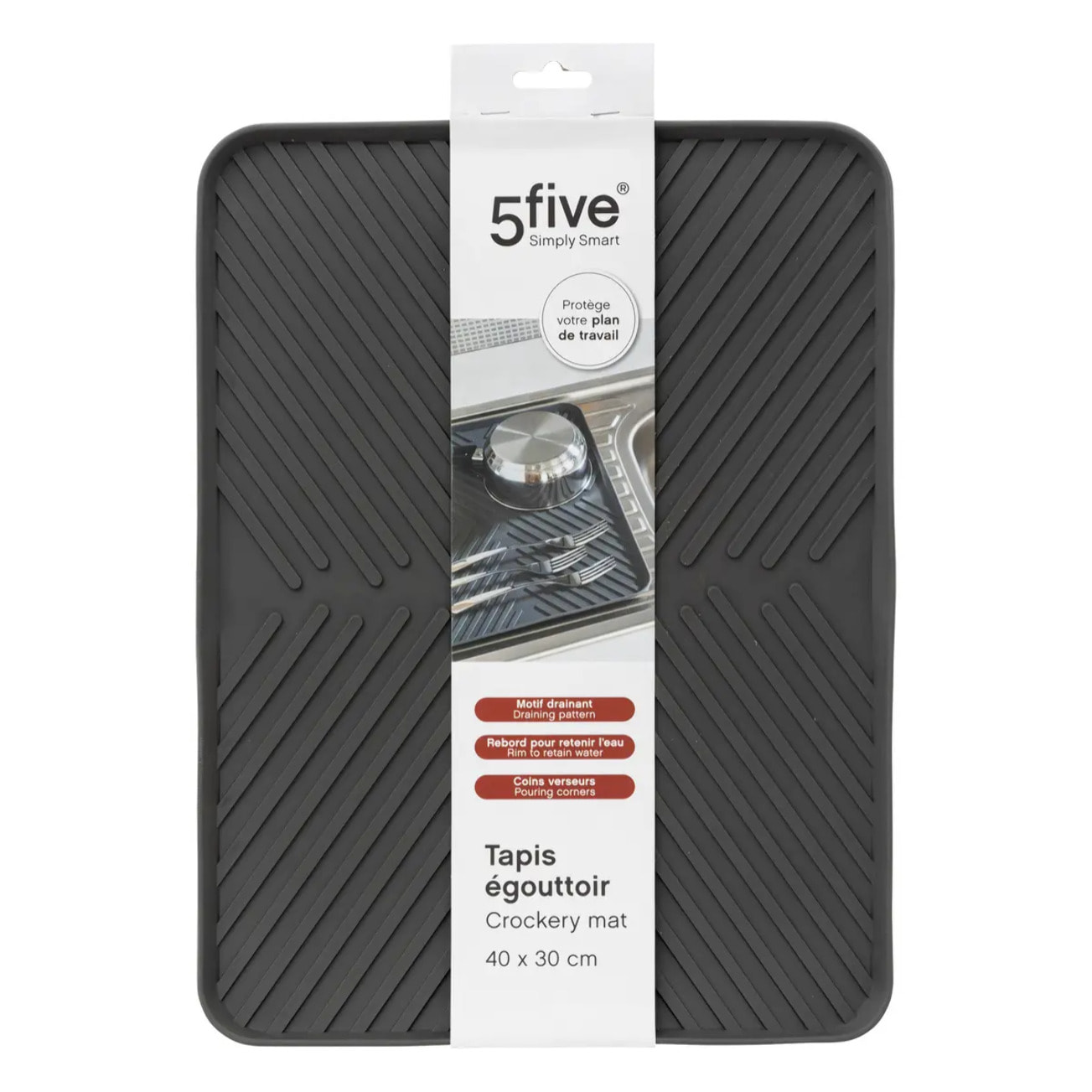 Tapis de vaiselle avec rebords 30x40cm