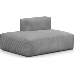 Module d'angle ouvert à gauche 2 places en velours côtelé - MODULO
