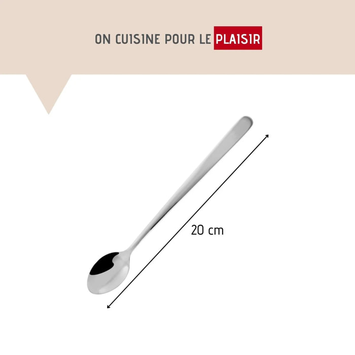 Lot de 3 cuillères à café long manche 20 cm Fackelmann Petit Déjeuner