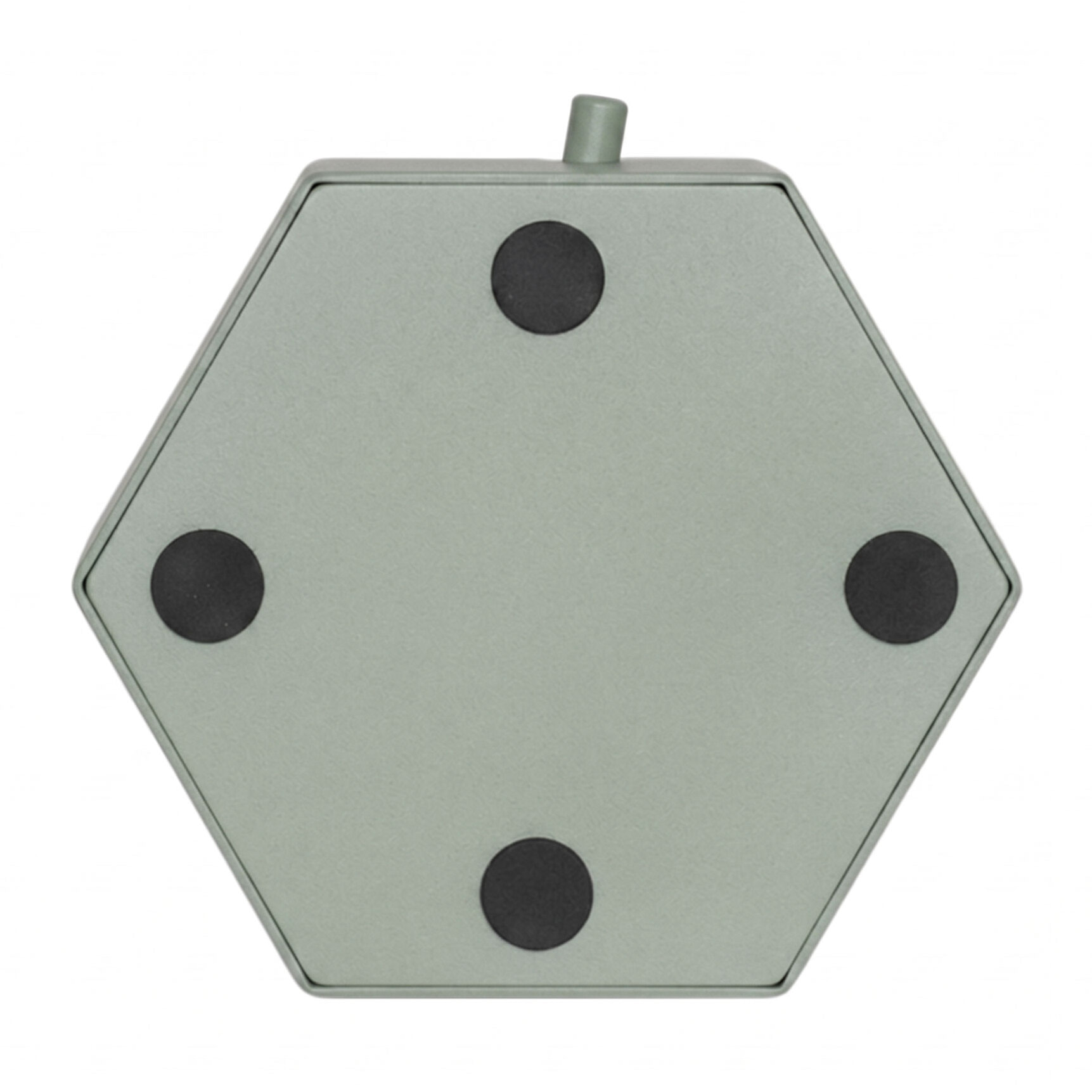 Ohm - Portaombrelli di Design 25x72x22 cm con Feritoia di Svuotamento acqua in Metallo Salvia