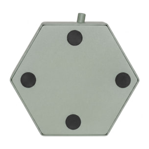 Ohm - Portaombrelli di Design 25x72x22 cm con Feritoia di Svuotamento acqua in Metallo Salvia