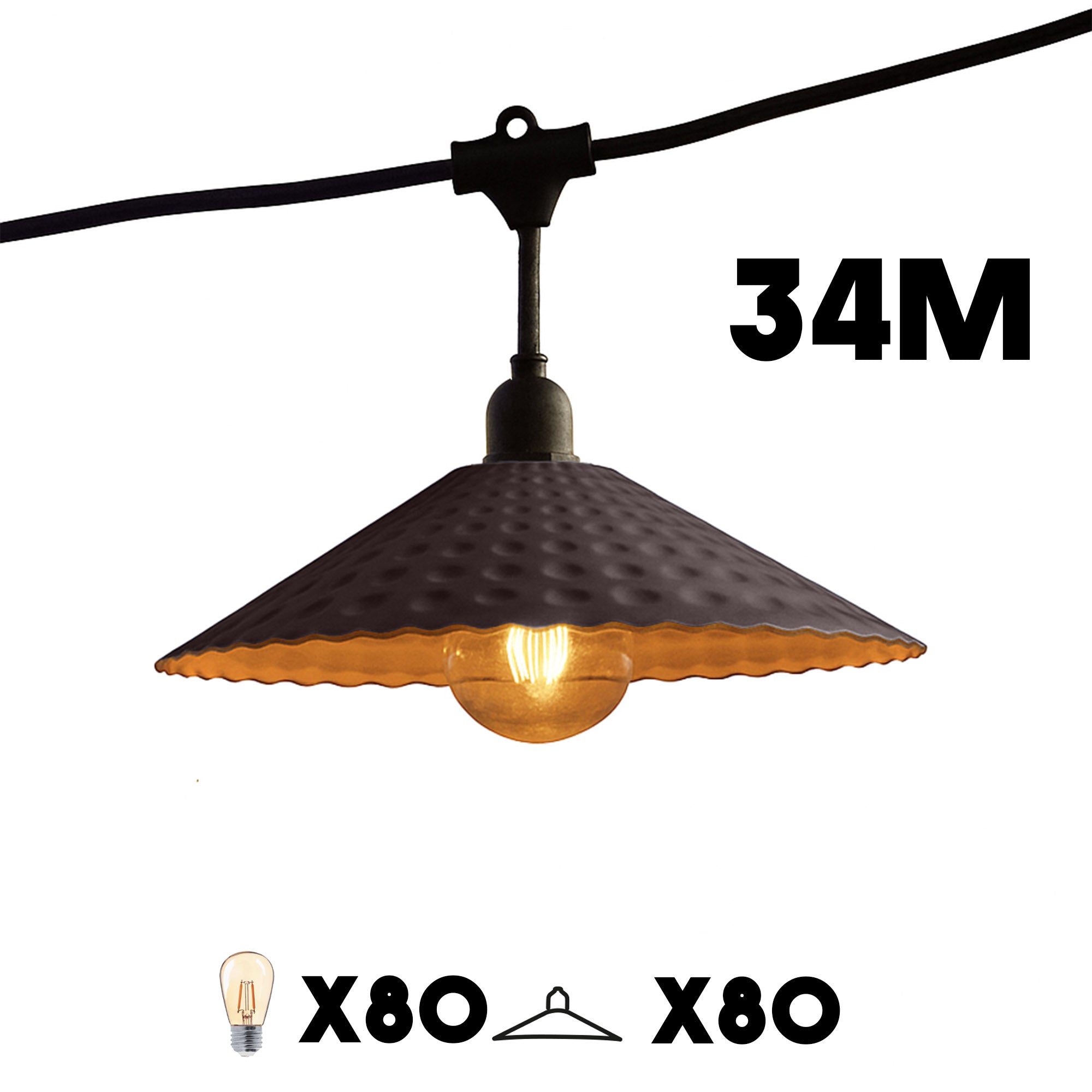 Guirlande connectable VINTY 80xE27 34M