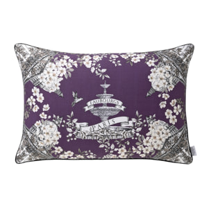 Housse de coussin imprimée en lin, FAUBOURG