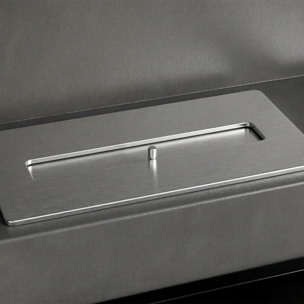 Vespasiano - Camino a Bioetanolo da Parete 80x51x16 cm con 2 Bruciatori 3 Litri Nero