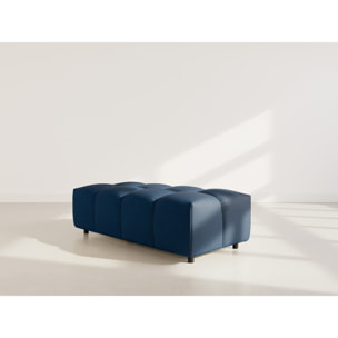 Adelaide - pouf en tissu texturé - Bleu
