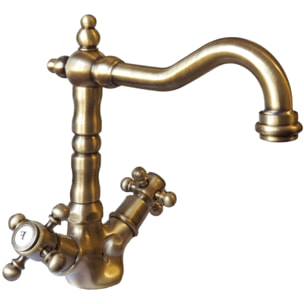 Mélangeur lavabo bec rétro PAINI Tiffany Vieux Bronze