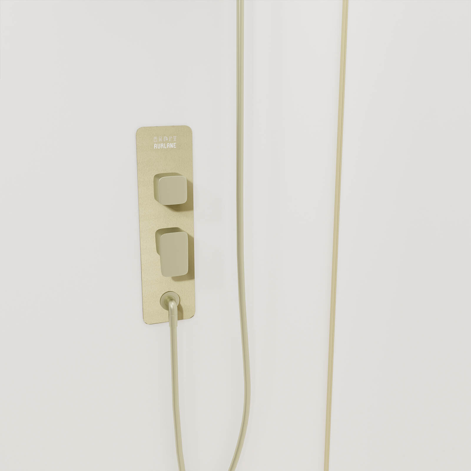 Cabine de douche 1/4 de cercle 90x90x206.5/236.5cm Blanche et Profilés Or Brossé - Receveur standard