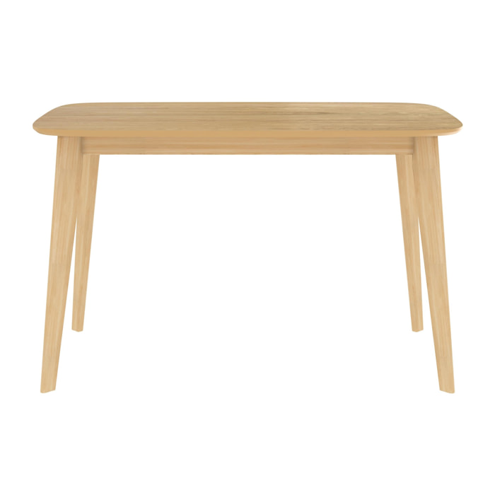 Table rectangulaire Oman 6 personnes en bois clair 120 cm
