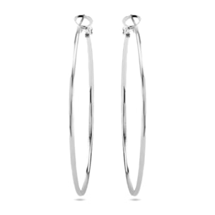 Pendientes de 50mm de diámetro acabados en rodio