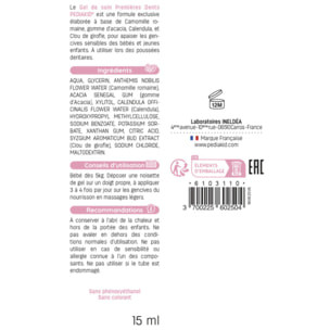 PEDIAKID - Gel de Soin Premières Dents - Gel gingival naturel - Effet apaisant & protecteur en cas de poussées dentaires - Sans parabènes, ni triclosan, ni phtalates, ni BPA - Lot de 3
