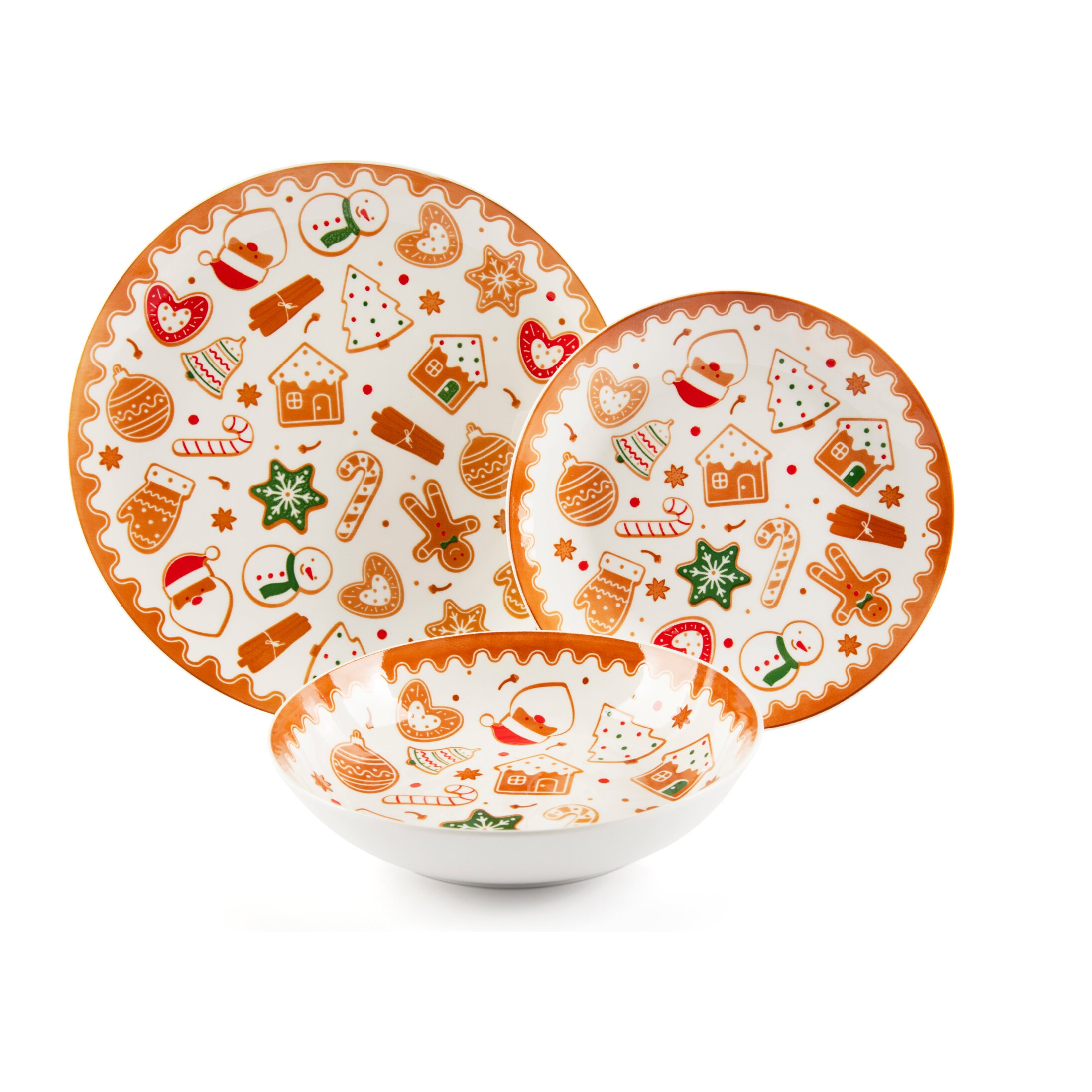 Service de Table 18 pièces Excelsa - Wonderful Ginger, Porcelaine Multicolore