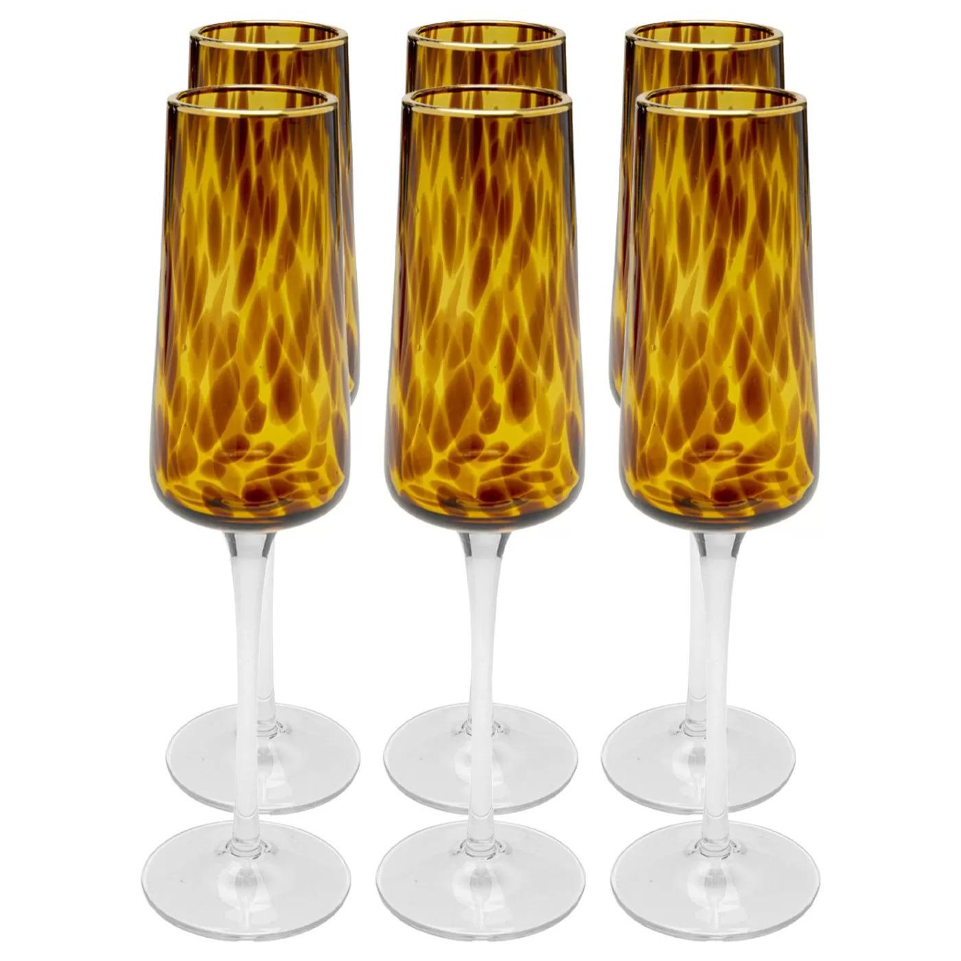 Flûtes à champagne Caramel set de 6 Kare Design