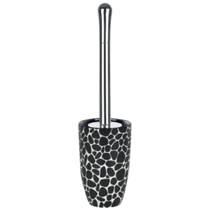 Brosse Wc avec support Céramique DARWIN PEBBLE Noir Spirella