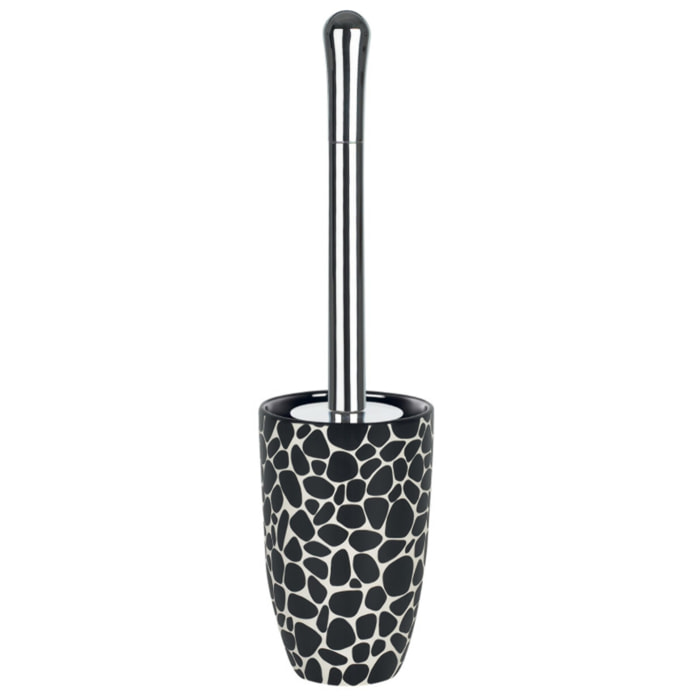 Brosse Wc avec support Céramique DARWIN PEBBLE Noir Spirella