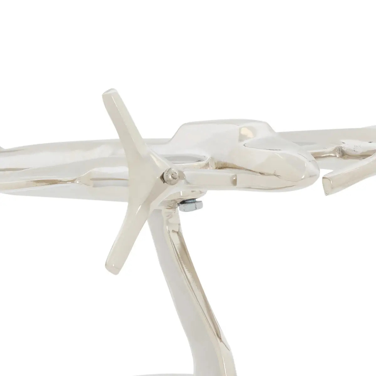 Avion déco Flavie H.30cm argent