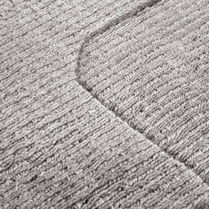 Tapis salon géométrique, laine tissé main, confort authentique
