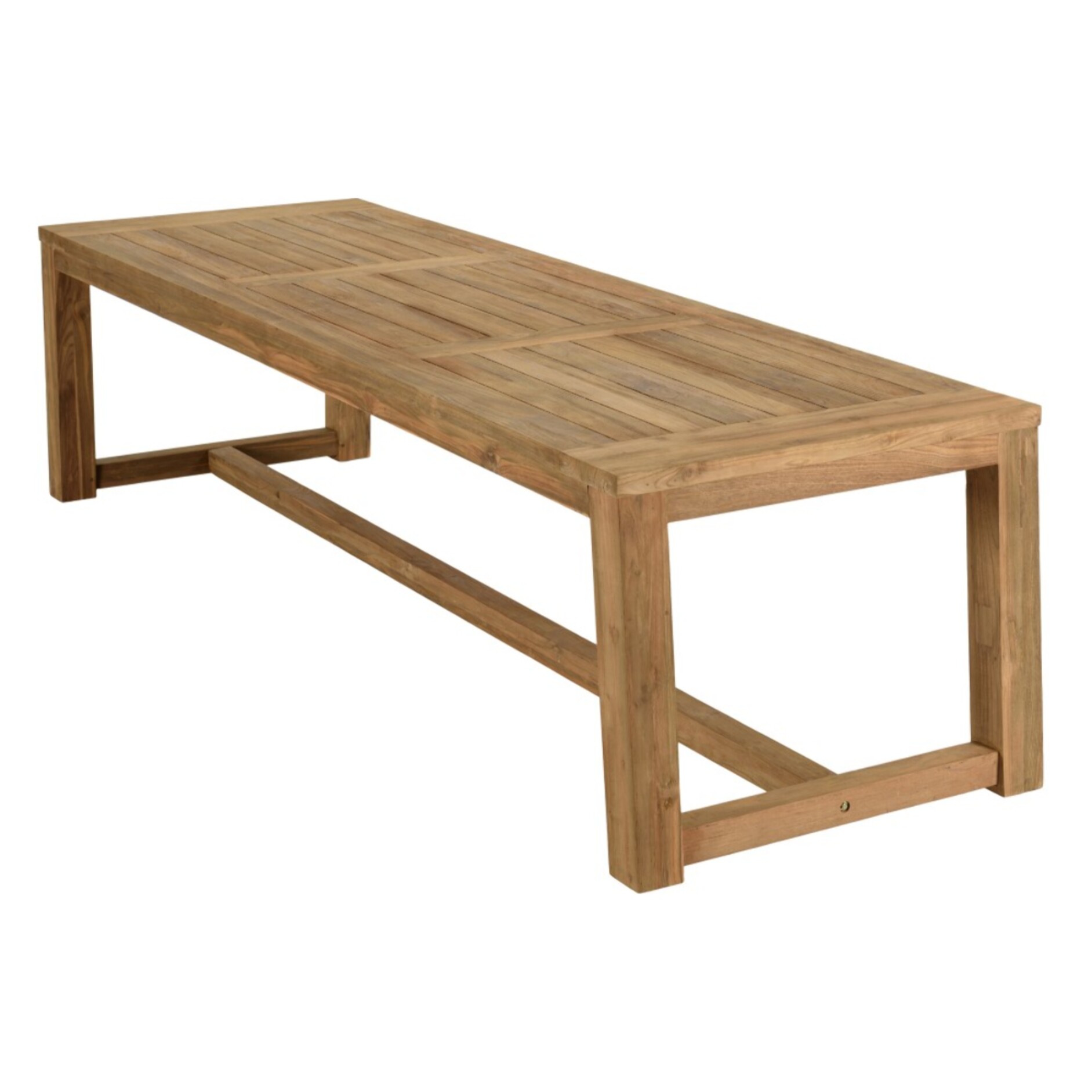 KALLY - Table à manger jardin 300x95cm teck recyclé couleur naturelle