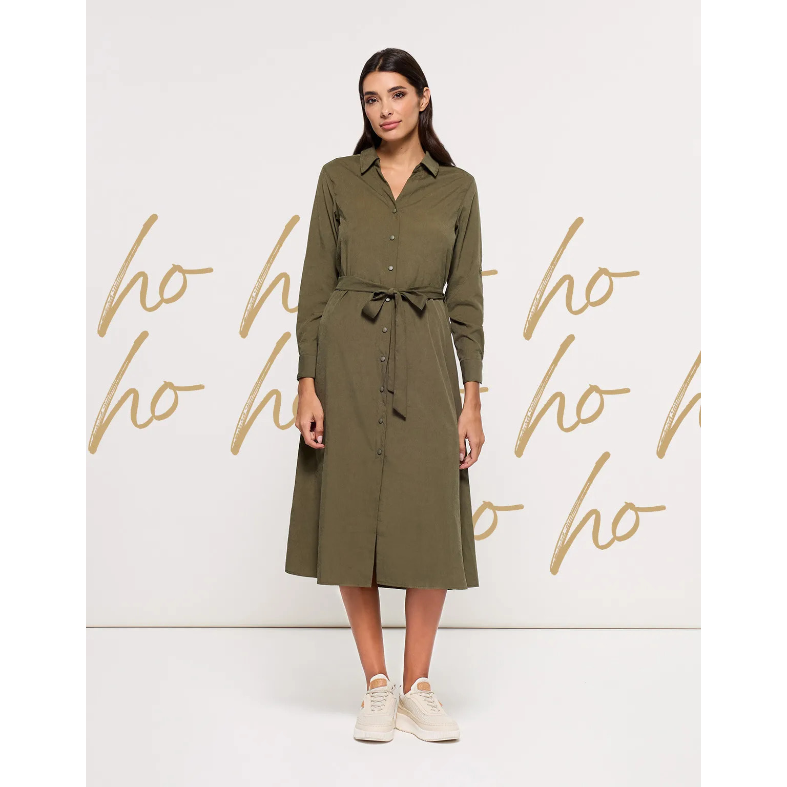 Vestido Midi Caqui - Veronico