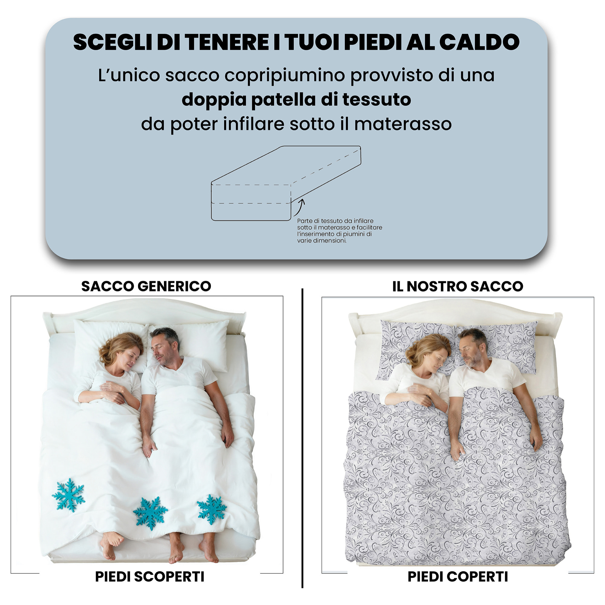 COPRIPIUMINO FANTASY, 100% Microfibra, No Stiro - ORNATO GRIGIO