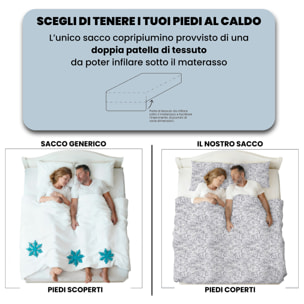 COPRIPIUMINO FANTASY, 100% Microfibra, No Stiro - ORNATO GRIGIO