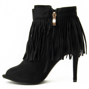 Botín De Tacón - Negro - Altura: 10 Cm