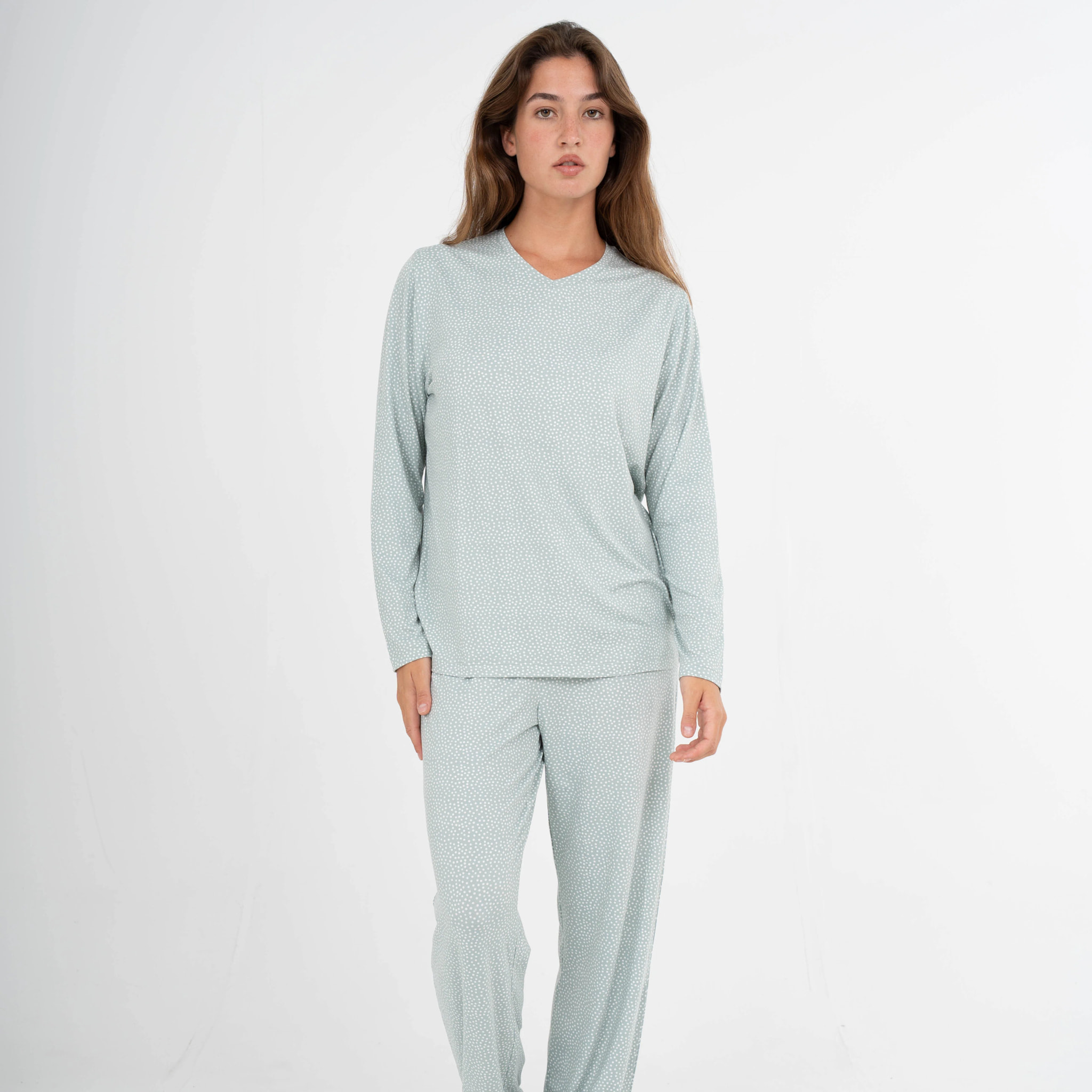 Pijama Largo Mujer Soft Lolenda Verde Tiffany