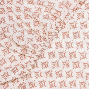 Set di lenzuola in cotone 100% morocco rosa keike