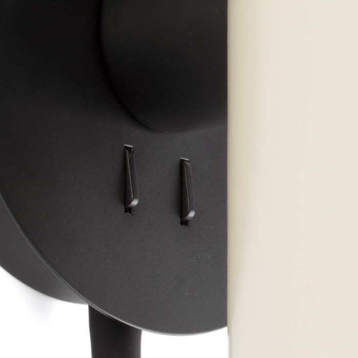 GUADALUPE Lampe applique avec lecteur noire/beige