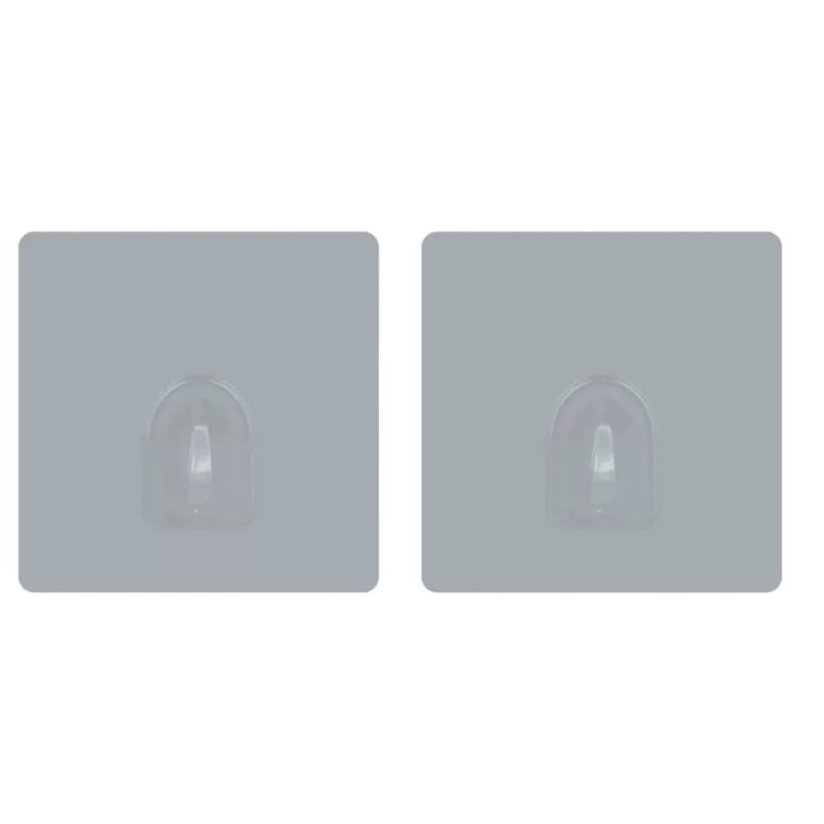 Lot de 2 crochets adhésifs muraux repositionnables Gris clair MSV