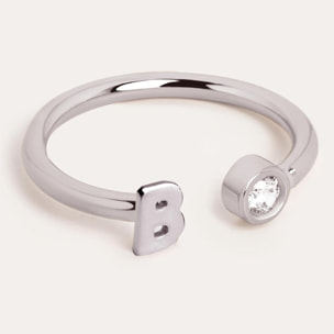 Anillo Personalizado Letter Spark Plata