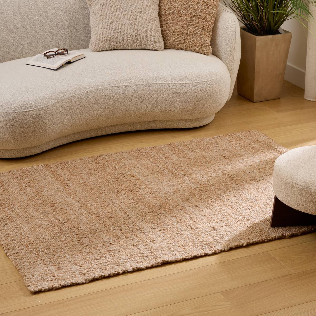 Tapis effet laine Volna camel 170x118cm