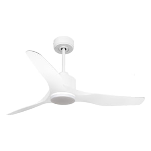 Ventilador de techo Reversible Termostato Dimable Wifi Motor DC Techos Inclinados Mando a Distancia Luz tres tonos Adaptador 2/3 Aspas Hypersilence Memoria ThassosD127C03LED67773 PURLINE