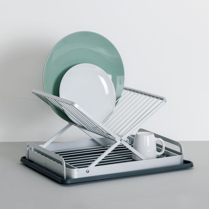 Égouttoir pliable gris 44x31cm