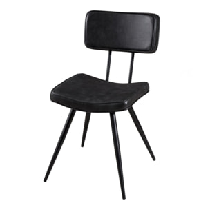 AUGUSTIN - Lot de 2 chaises JAMES noires