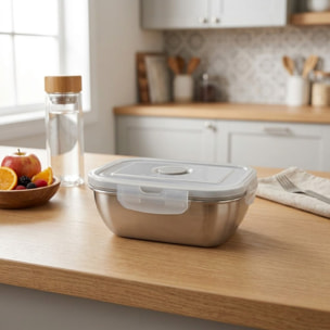 Lunch box inox allant au microonde avec couvercle Fackelmann