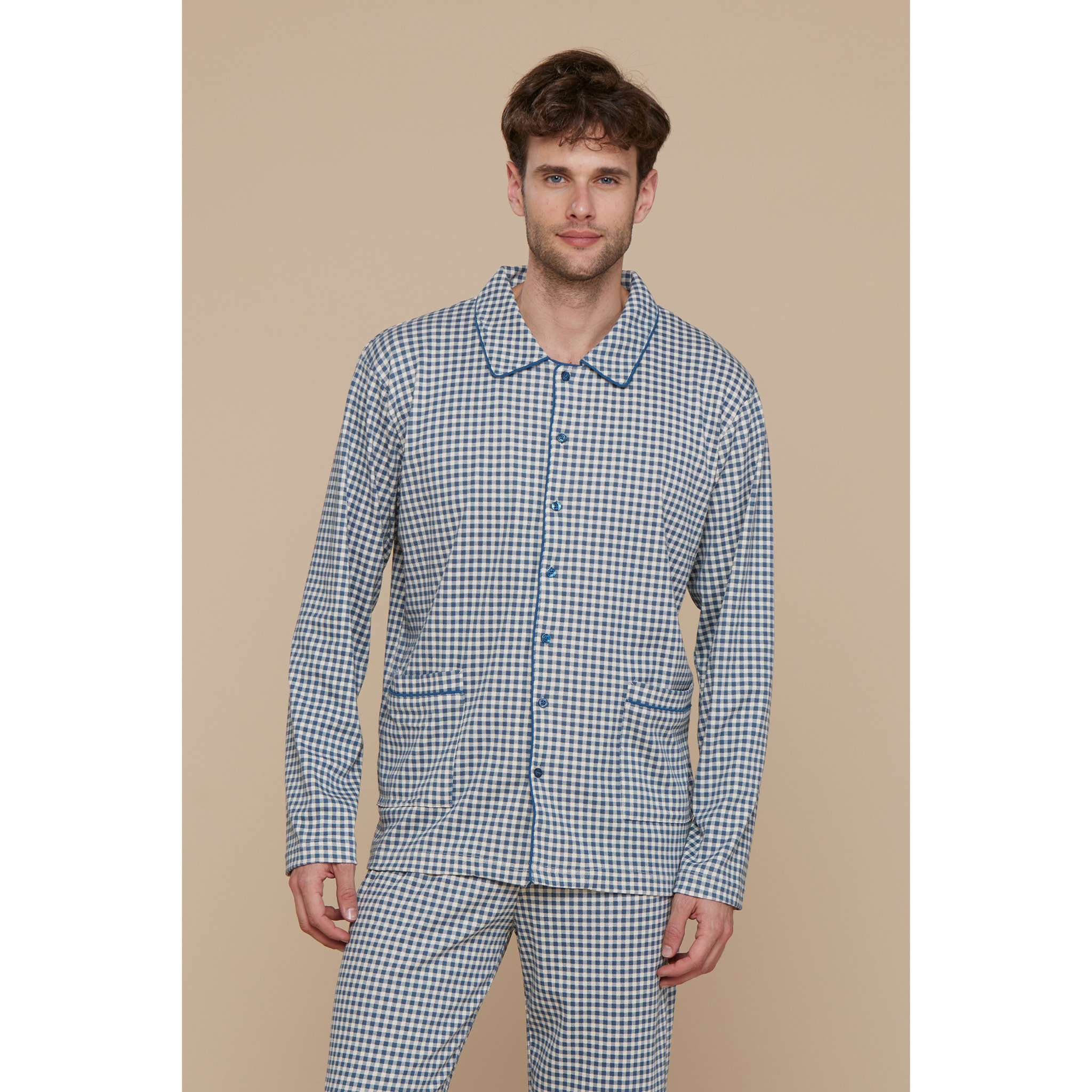 Pigiama uomo caldo cotone vichy party Noidinotte