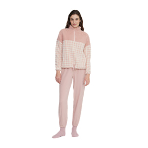 Pigiama donna pullina in eco pelliccia con zip Noidinotte