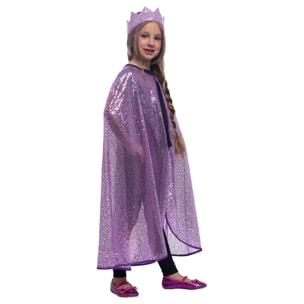 SET PRINCESA LILA BRILLANTE INF (CAPA+CORONA)