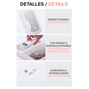 Massaggiatore per piedi per migliorare la circolazione sanguigna, con funzione di calore, pieghevole.