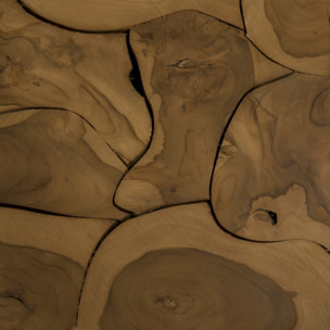 SAM - Cube 40x40cm bois Teck nature
