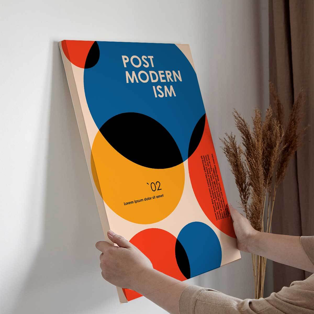 Tableau postmodernisme cercles graphiques modernes Toile imprimée