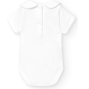 Body bebé manga corta cuello piqué