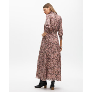 Vestito animalier con fiocco