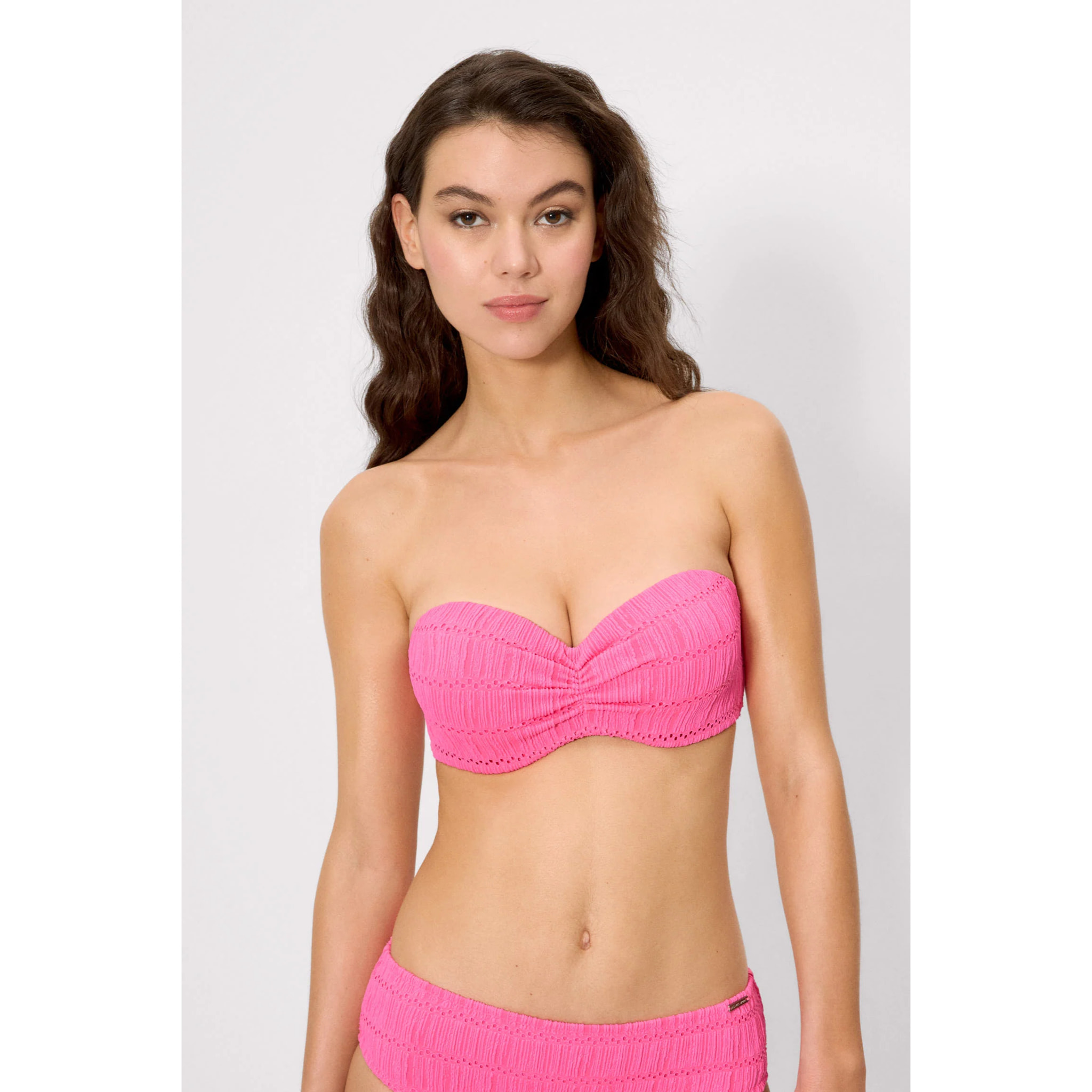 Top bikini bandeau push‑up Rosa