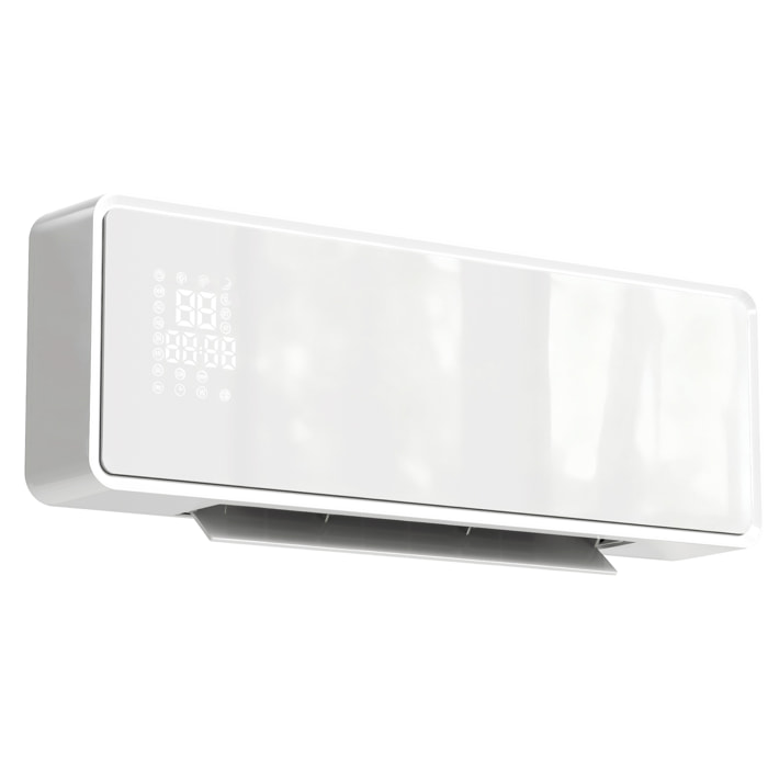Chauffage soufflant mural 2000W chauffage céramique PTC radiateur réglable timer oscillant télécommande blanc