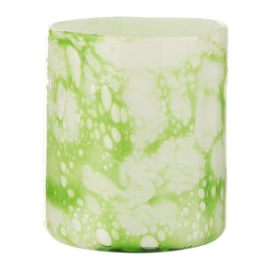 J-Line photophore Marbre - verre - vert/blanc - medium - Ø 15 cm