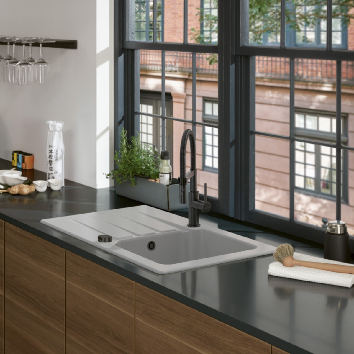 Robinet cuisine VILLEROY ET BOCH Steel expert compact