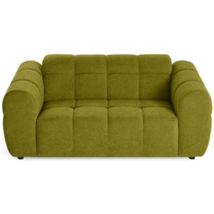 Ray - canapé droit 2 places en tissu texturé - Vert