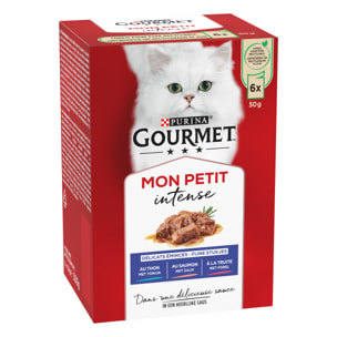 GOURMET MON PETIT Intense Intense Poissons 6x50g  - Lot de 8